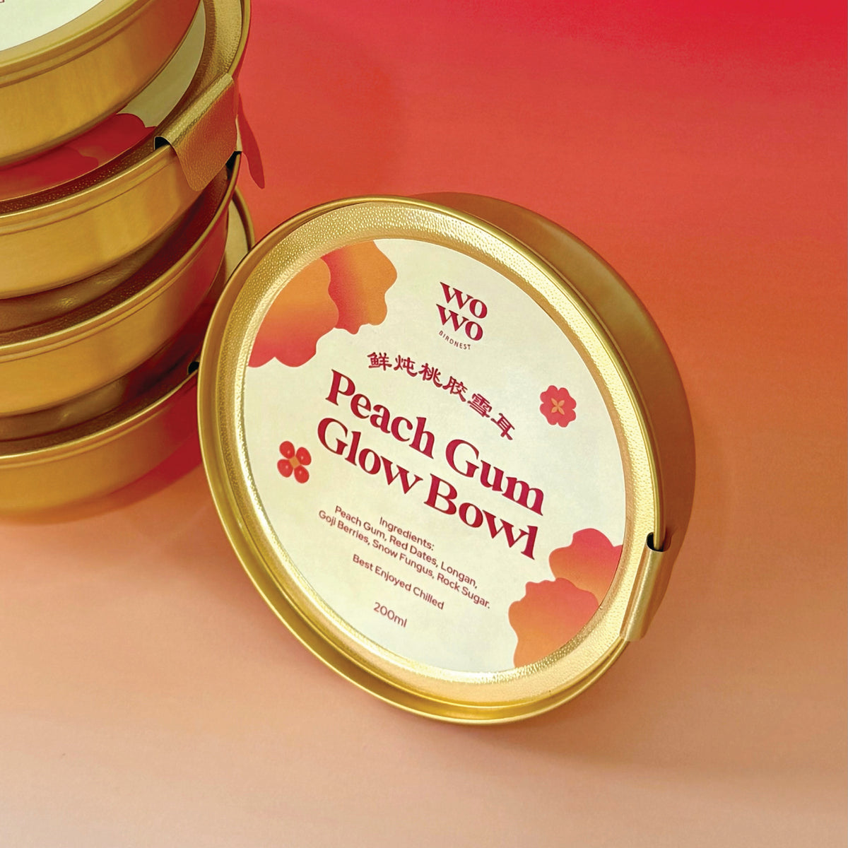 Peach Gum Glow Bowl (4 Bowls Per Set)